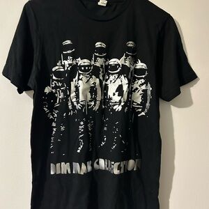 Dim Mak Slim Fit Size Small Black Cotton Metallic Astronaut Graphic S T Shirt